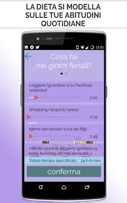 La tua dieta personalizzata android App screenshot 2